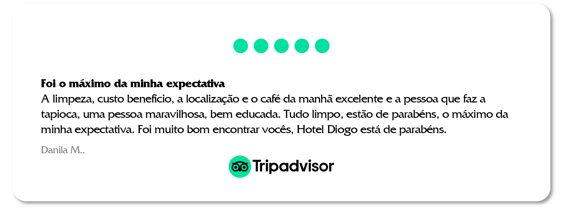 avaliação Hotel Diogo